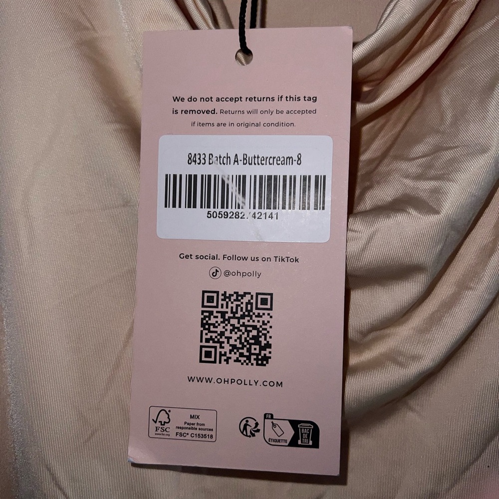 Oh Polly Julane Slinky Jersey Ruched Cut-Out Midaxi Dress in Buttercream Size 4 - Picture 13 of 15